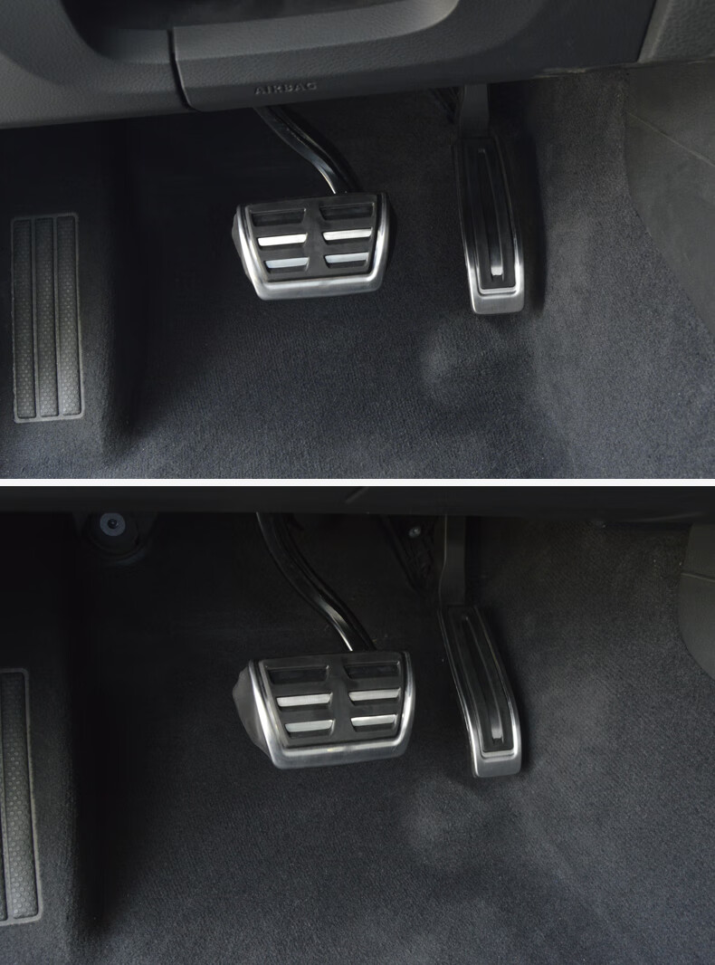 车文道 适用于11-18款大众途锐油门踏板刹车踏板脚踏板铝合金踏板途锐