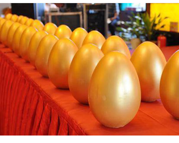 砸金蛋抽奖道具agv彩蛋奖蛋砸金牛展示架子开业活动礼炮80cm50个1箱