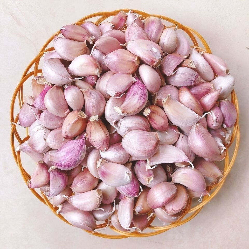 河南2021新鲜货带皮干大蒜头紫皮大蒜蒜瓣祘种籽大蒜种子种植蒜米 10
