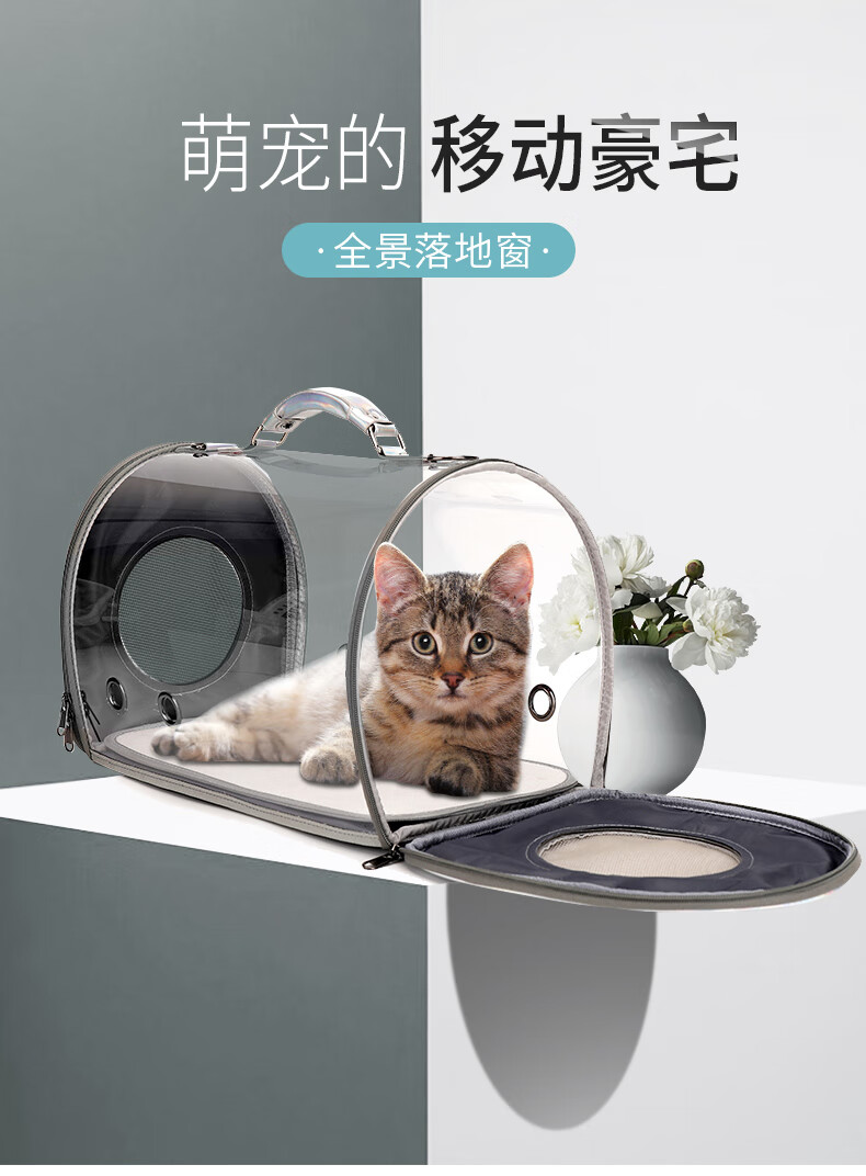 猫包宠物外出便携透明猫咪斜跨包手提太空舱外出单肩背包猫咪用品