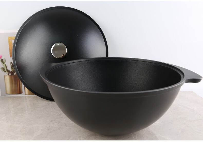 抓饭锅新疆手抓饭铁锅维吾尔族家用羊排抓饭锅不锈钢电磁炉燃气灶炒菜