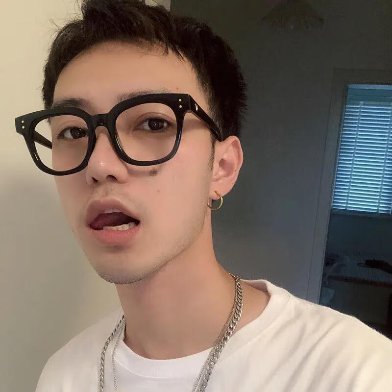 复古黑色粗框防蓝光眼镜男潮显瘦韩版近视眼镜女学生网红素颜大框亮