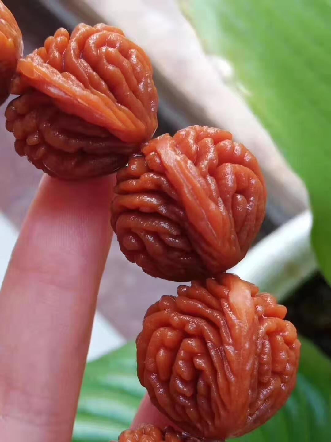 珍韵缘秦岭野生精品刺龙纹桃核 霸王龙桃胡手串 深纹刺龙纹核桃串