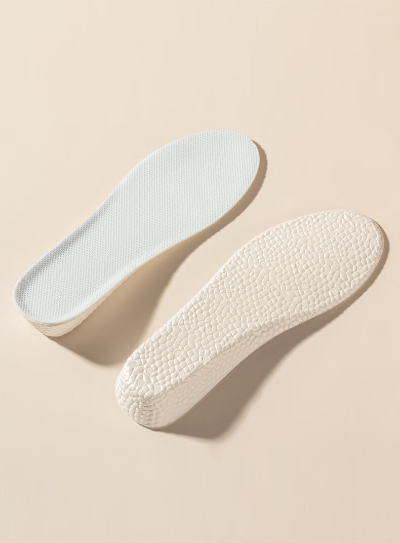 粉刊内增高乳胶鞋垫软男女跑步运动减震吸汗防臭踩屎感帆布板鞋15cm2