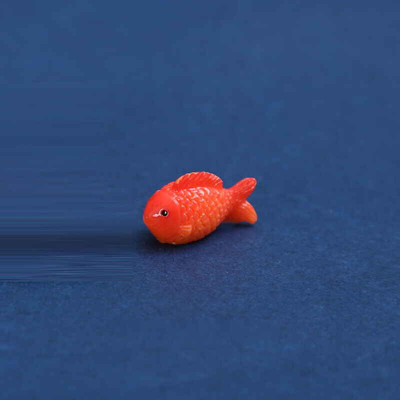 定制微缩模型景观仿真可爱小金鱼小鱼动物水下景观模型迷你鲤鱼树脂