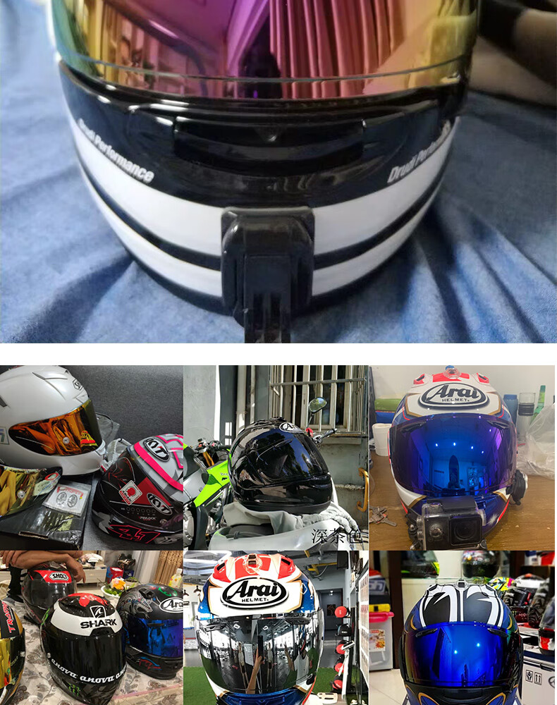 出口版arairx7xneoxdastralxvectorx头盔镜片雾极光罗兰紫日夜两用