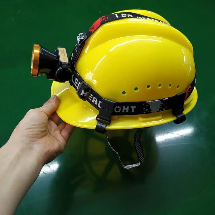 建筑工地专用头灯施工充电探照灯安全帽led头盔灯式安全帽头盔挂安全