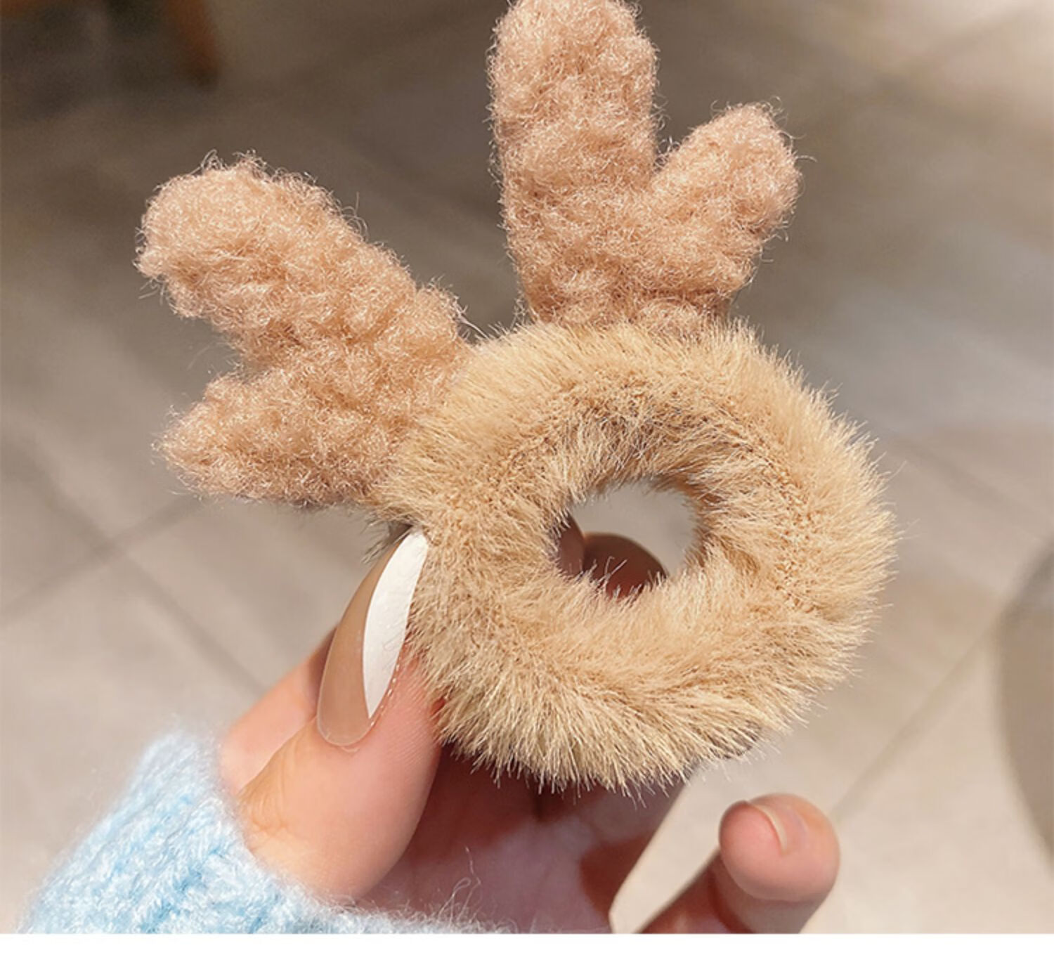 可爱日系毛绒发圈女秋冬韩国ins毛毛扎头皮筋发绳毛茸茸头绳发饰