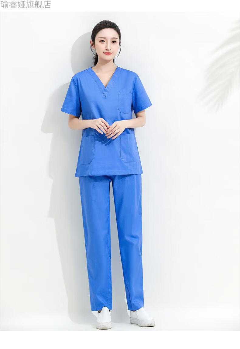 医生内穿衣洗手衣女短袖薄款夏季手术室纯绵棉护士工作服男医护刷手服