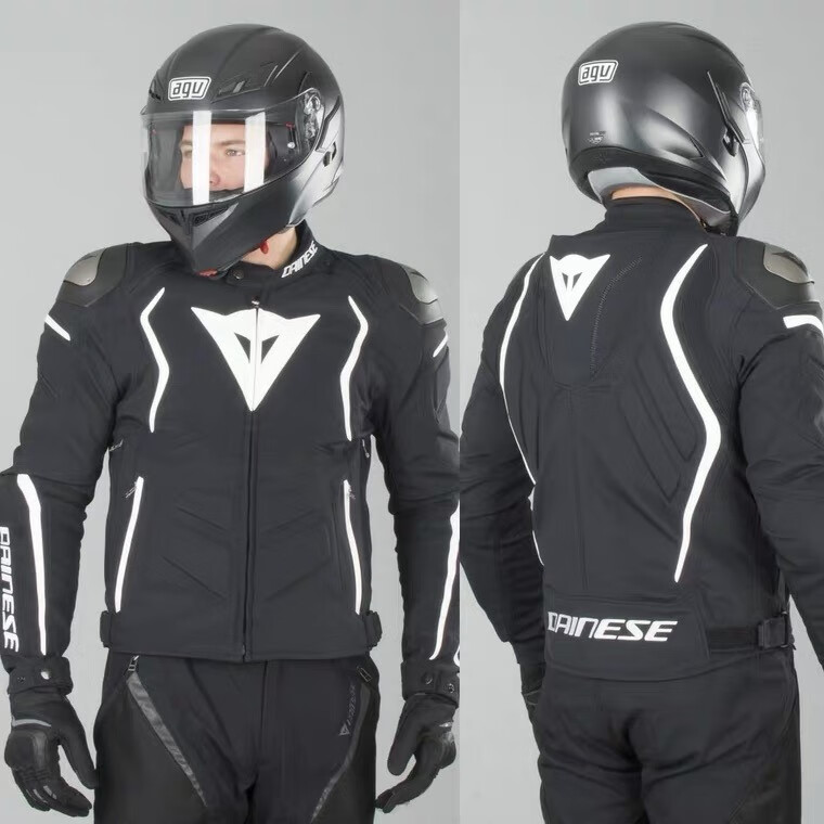 骑行服连体赛道 国产骑行服摩托车钛合金四季夹克赛车机车服男保暖防