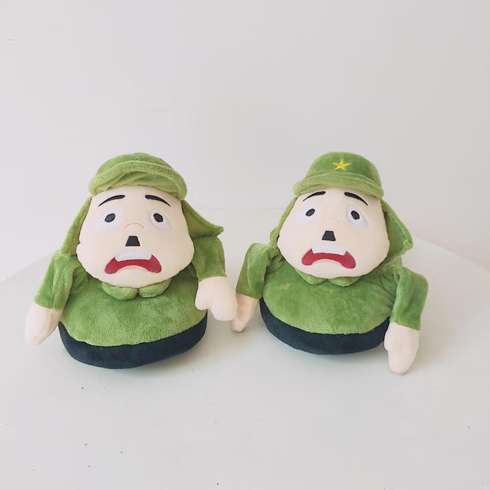 【jd精选】小兵道歉举手投降八嘎拖鞋会动的棉拖搞怪举起手来小胖兵