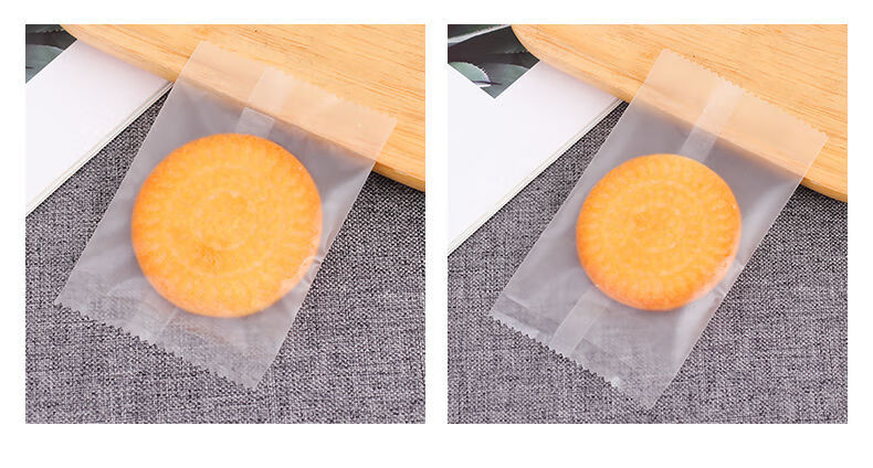 500个装加厚半透明磨砂饼干袋机封袋月饼袋手工皂袋包装袋4575cm磨砂