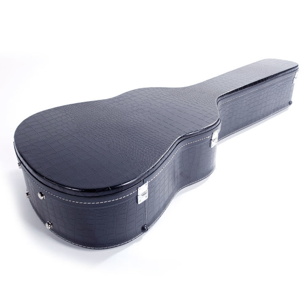 木吉他琴盒39/41寸民谣吉他盒古典吉他琴箱皮革木制吉他箱 41寸黑色