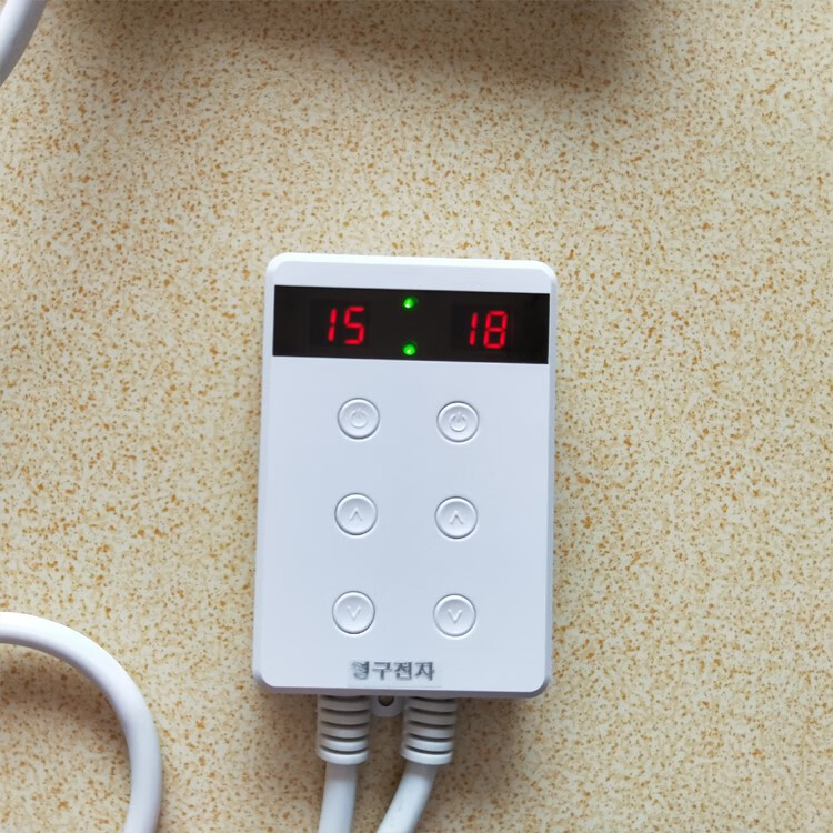 奇仰 韩国静音双控温控器电热板 开关 家用电炕温控器 电热炕板温控器