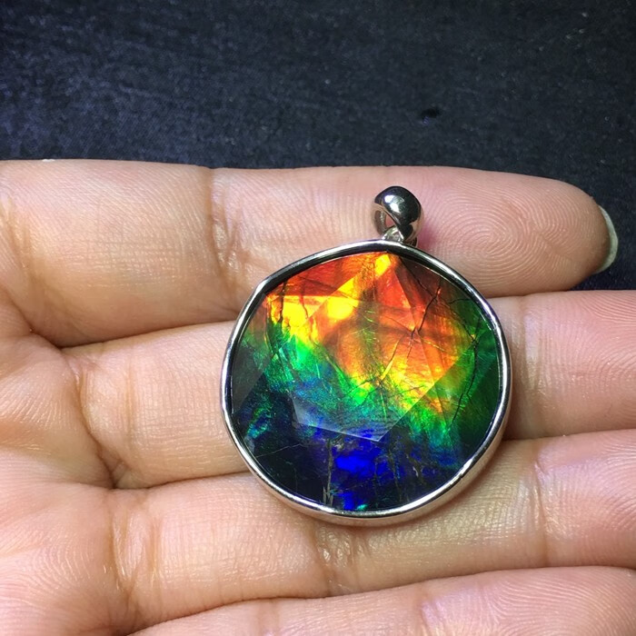 微韵 加拿大korit e斑彩石吊坠 斑彩螺 黑色 15毫米【图片 价格 品牌