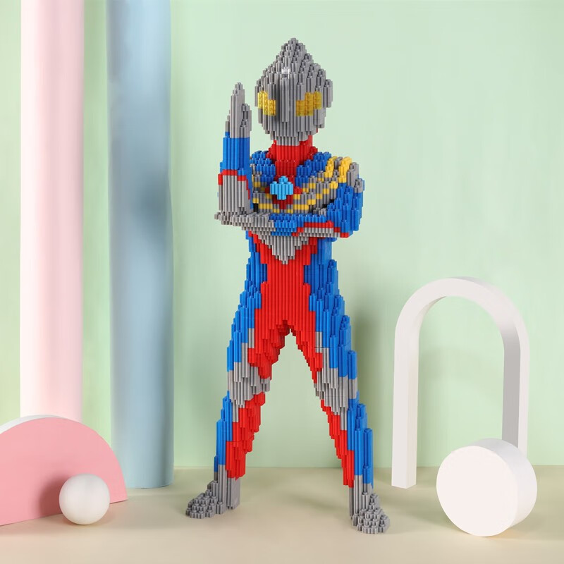 duz迪迦奥特曼积木儿童拼装玩具泰罗模型男孩高难度生日礼物迪迦锤子