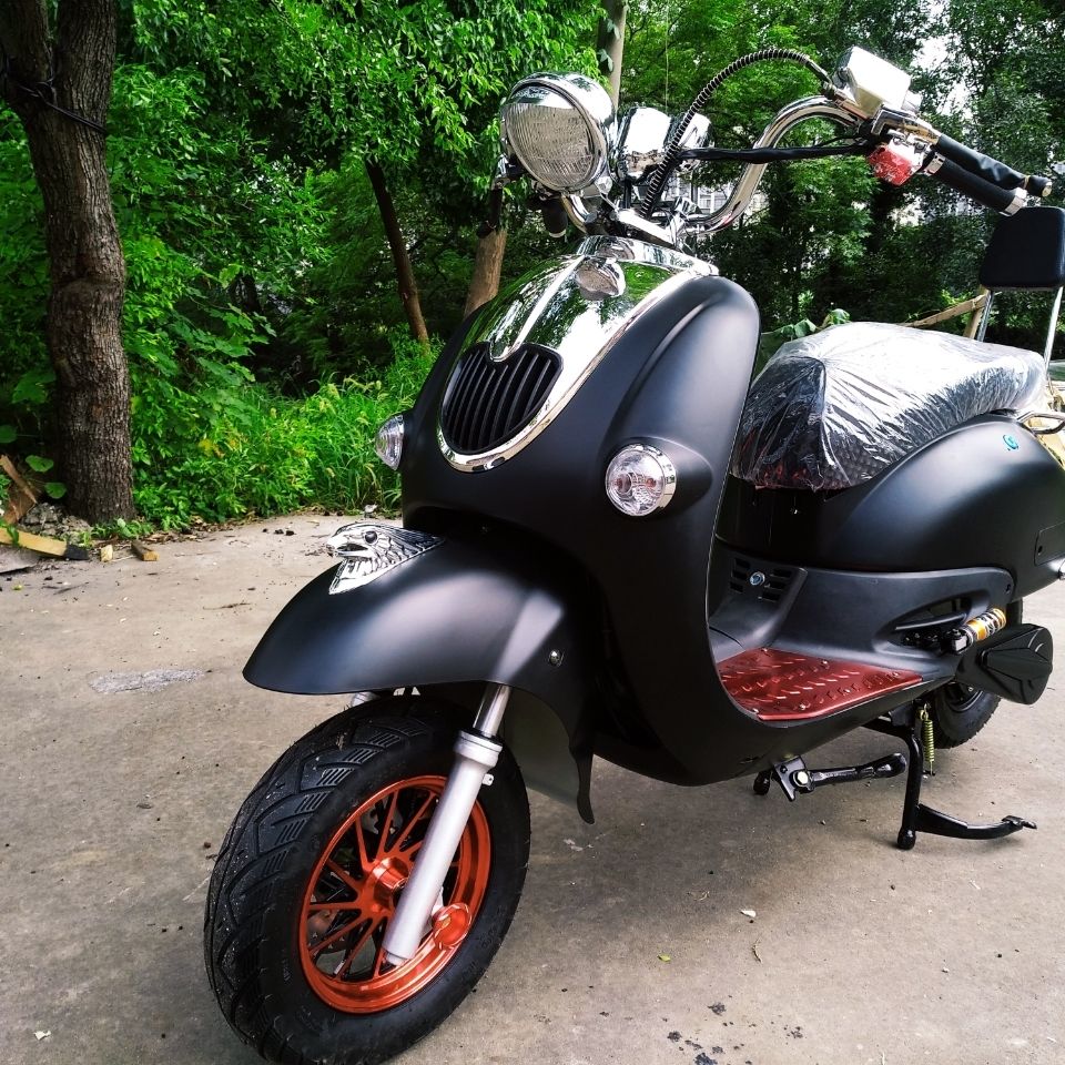 大龟王电动车电瓶车大功率踏板摩托车72v锂电池外卖爬坡长跑王 磨砂红