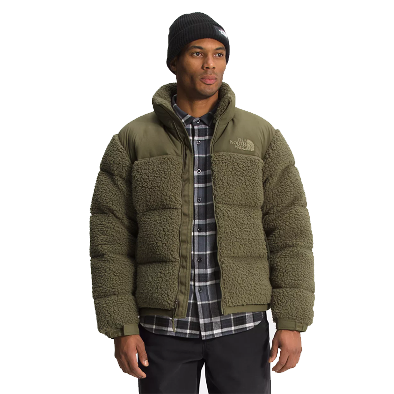 北面抓绒衣sherpa nuptse男女冬季户外防寒保暖羽绒服抓绒夹克外套 米