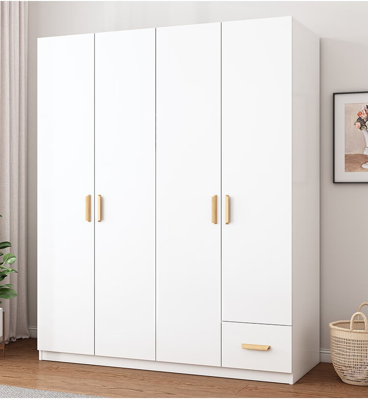 三开门衣柜出租屋简单简易家用卧室实木简约现代出租房用经济型小户型