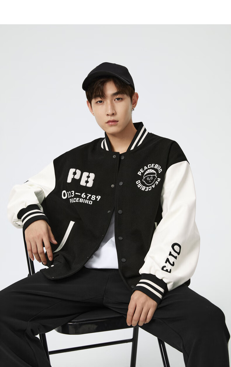 太平鸟男装 seiji matsumoto联名夹克2022年秋季新款宽松棒球服潮