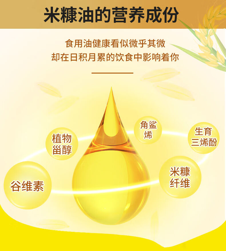 得乐康米糠油 4l/升 得乐康米糠油 稻米食用油烹饪炒菜谷维素等多项