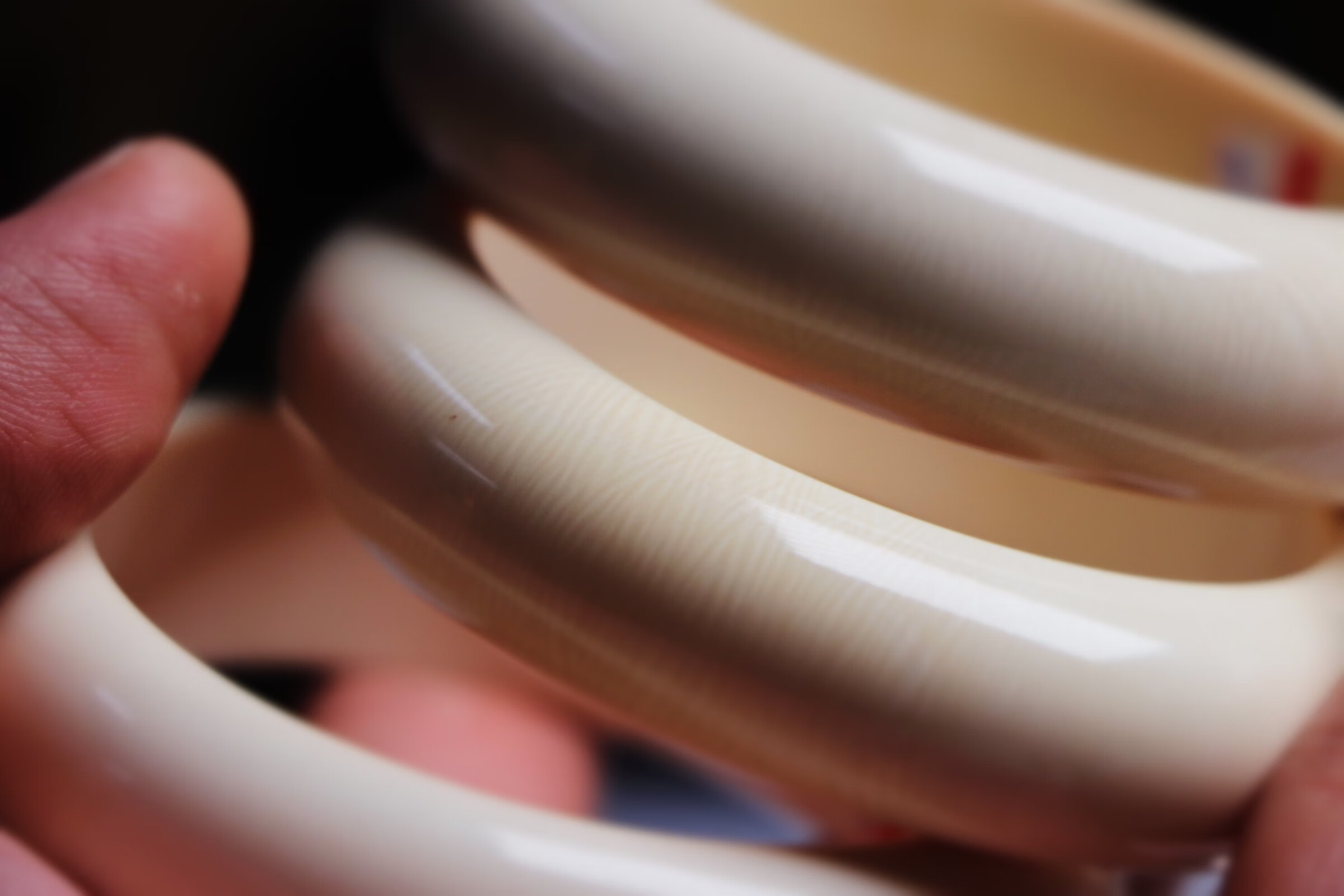 天然猛犸象牙冰料原色满纹果冻手镯子圆镯贵妃镯20/10男女 0.