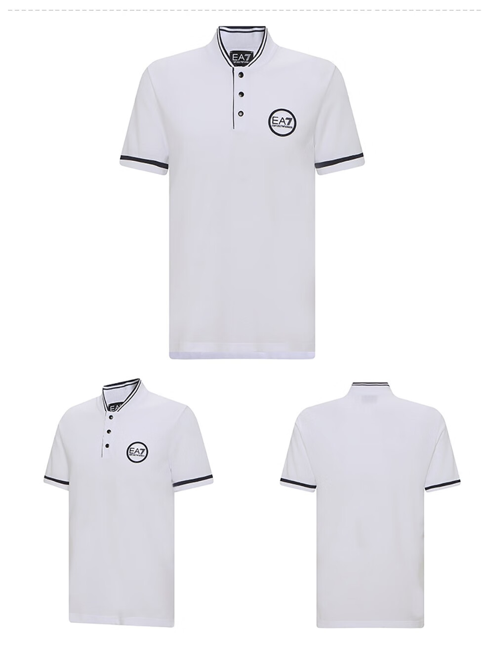 男装22年春夏新品商务百搭风小图案短袖polo衫 潮 1100白色 l【图片