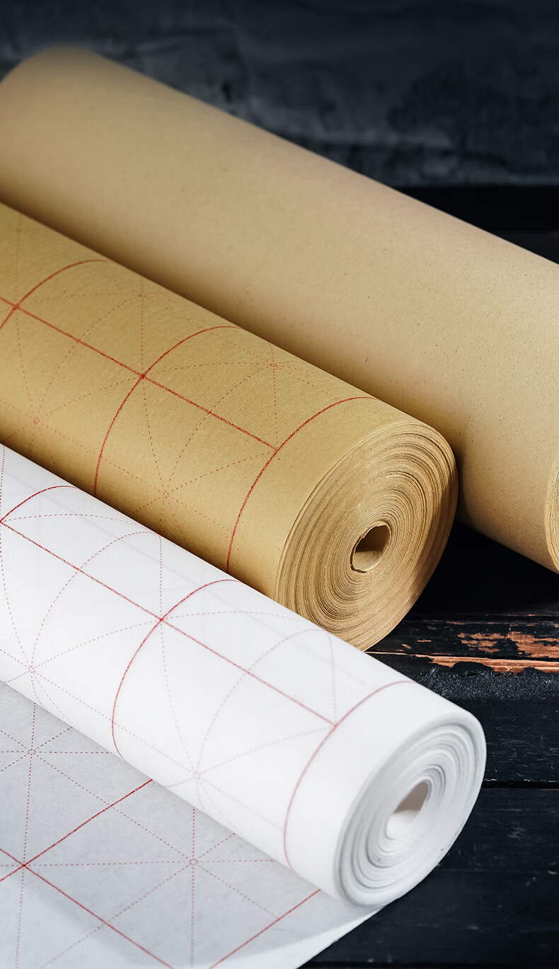 京固宣纸文房四宝书画练习卷纸毛笔字墨汁书法米字格练习纸娟纹状元笺