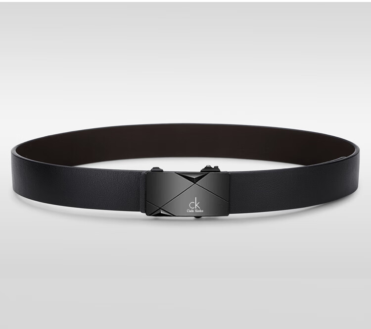 皮带男青年腰带年轻人自动扣头层牛皮裤带新款商务休闲ck男士皮带