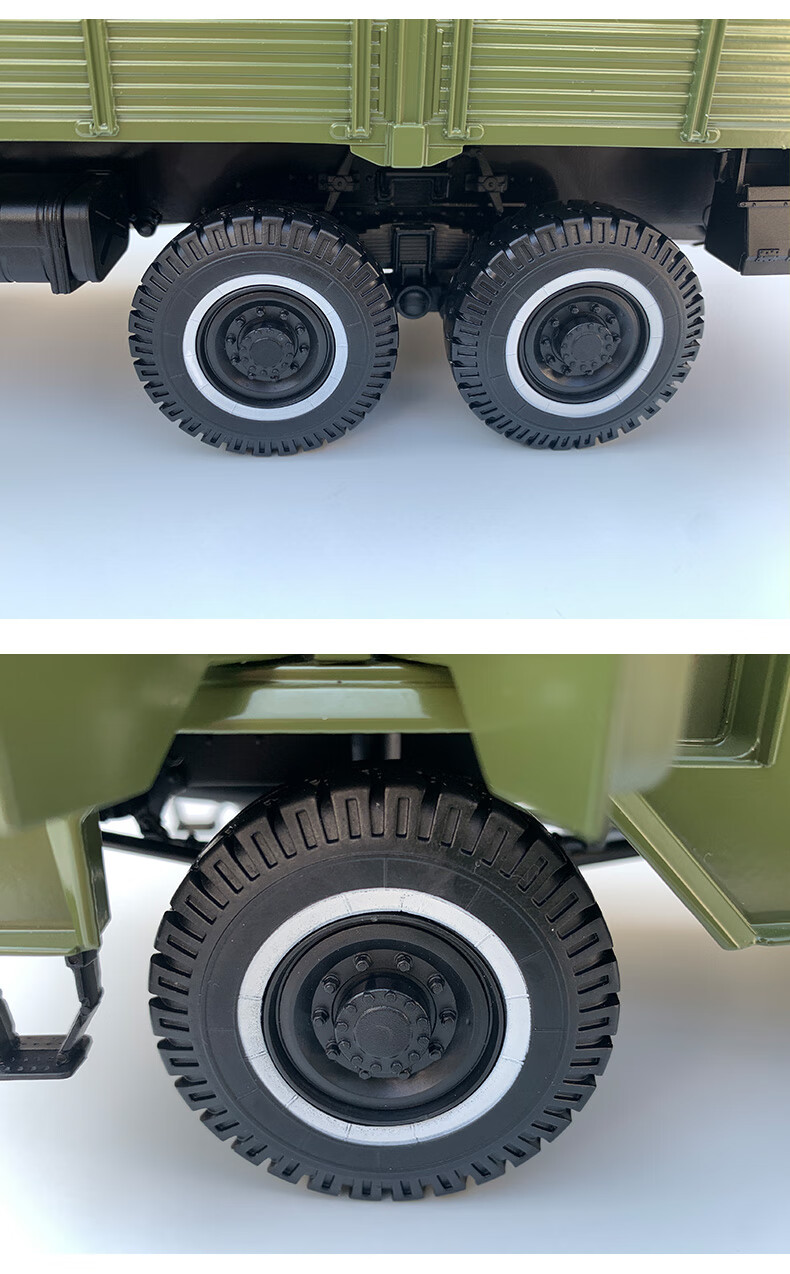 1:24原厂工程车模型 上汽红岩cq261型6×6重型军车越野汽车 仿真合金