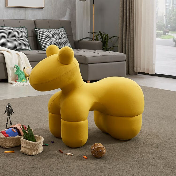 一木丘网红小马椅子创意卡通动物凳客厅极简大人休闲摆件北欧小狗椅