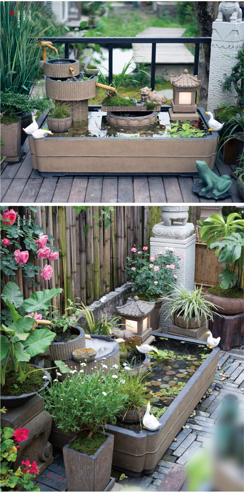 匠心坊新中式阳台庭院水景观貔貅喷泉鱼池花园造景装饰流水摆件 0225