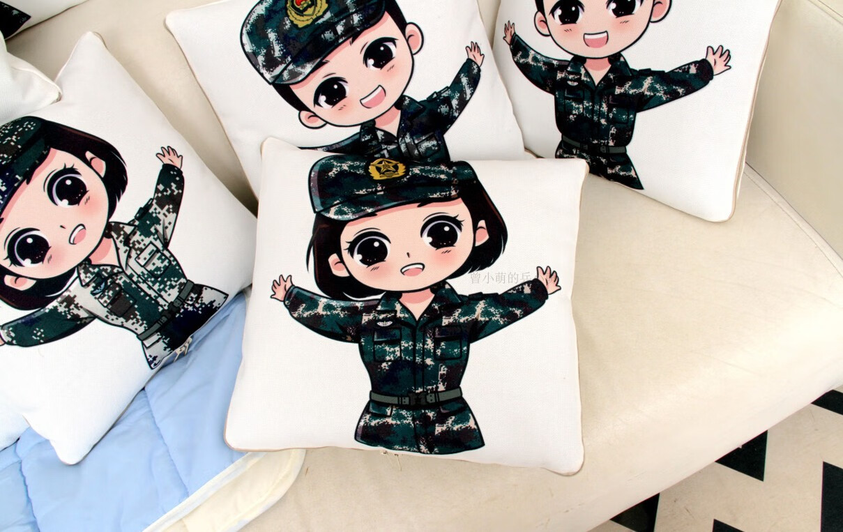 军人抱枕被子两用午睡车内曾小萌公仔军恋兵哥哥抱枕