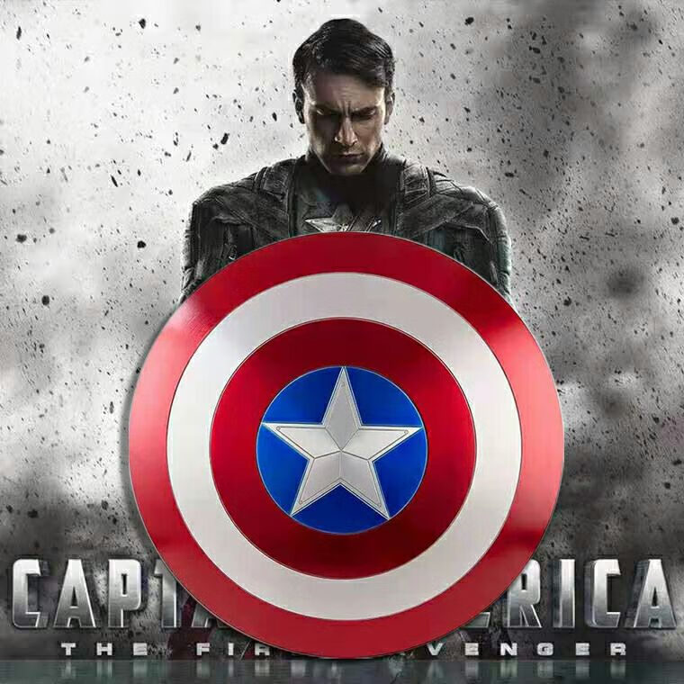 官方万代bandai美国队长盾牌同款的钛合金圆金属钢铁侠美队玩具1比1