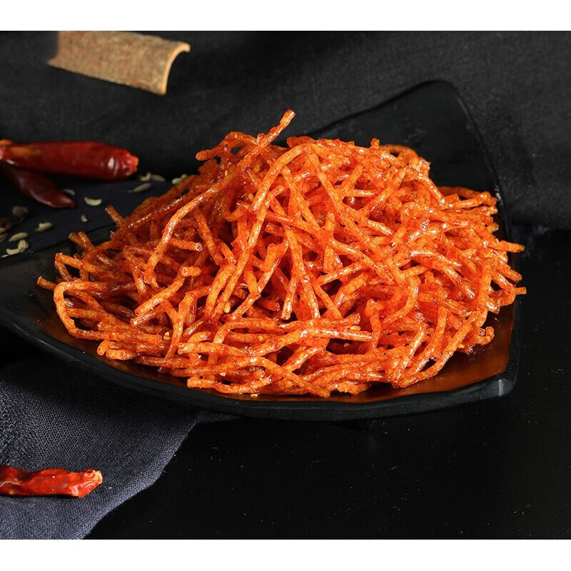 松鼠糖糖网红辣条三千丝香辣味70g包儿时怀旧辣丝麻辣休闲小食香辣味5