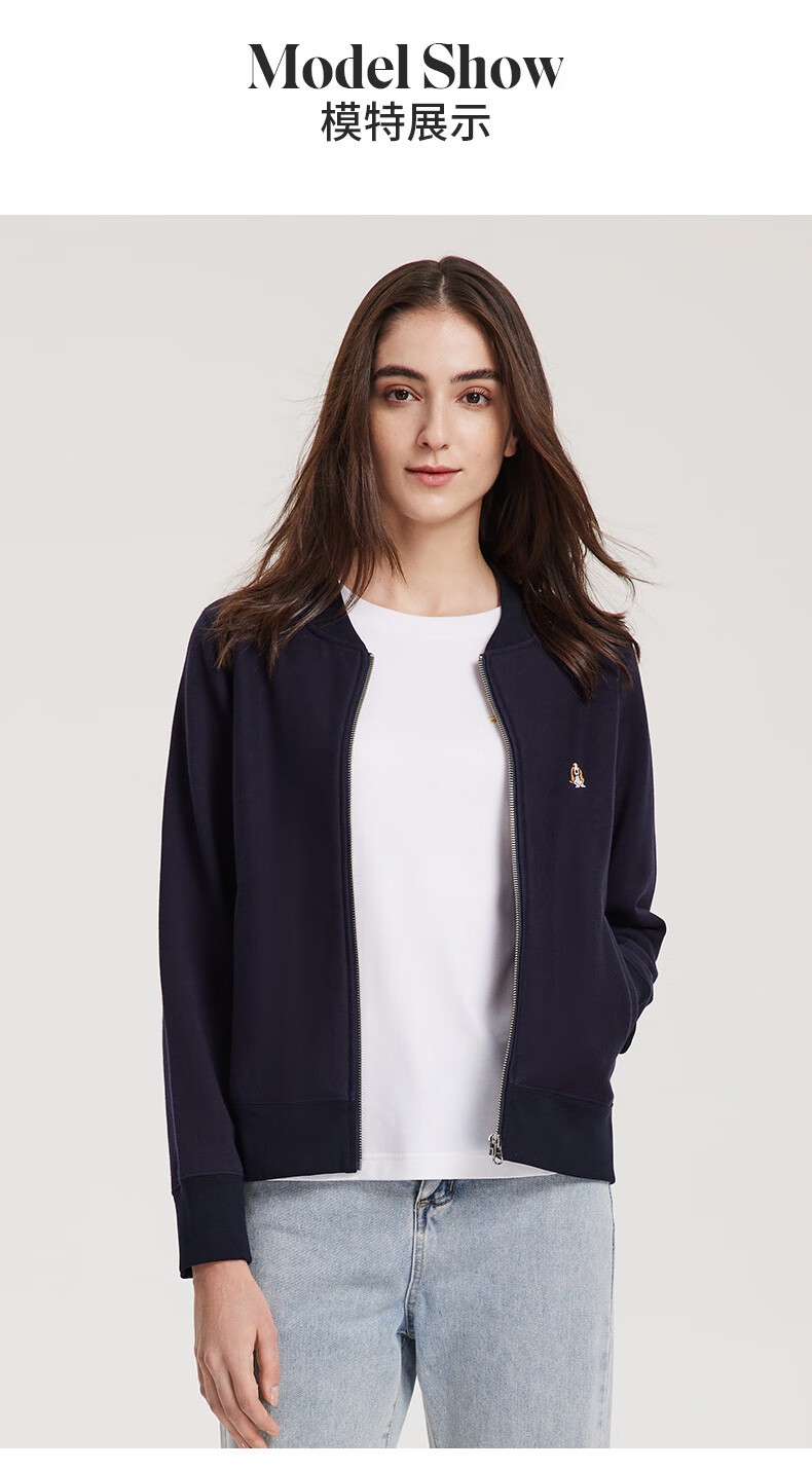 hush puppies暇步士女装2021新秋季款刺绣百搭开衫卫衣外套hc-21595d