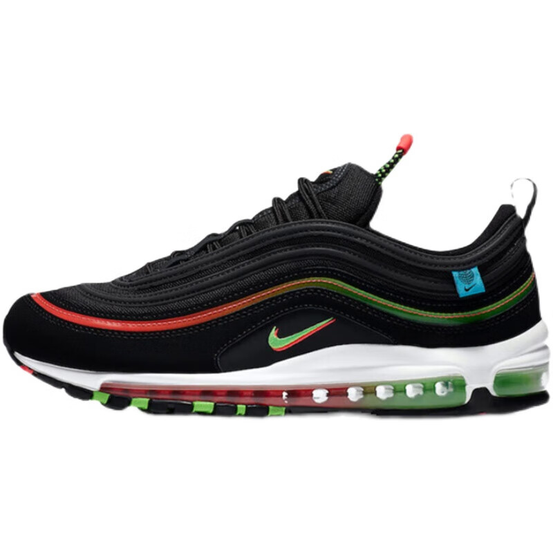 nike 耐克air max 97 worldwide全掌气垫男子黑红绿反光气垫运动休闲