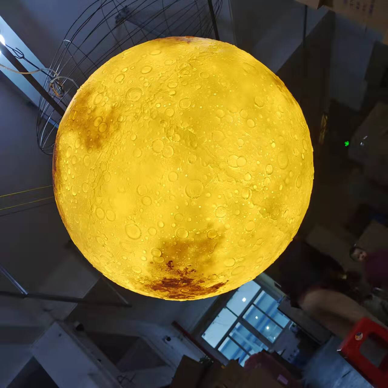 月球灯月亮吊灯设计师创意灯酒吧氛围灯装饰灯具3d打印星球灯户外sou