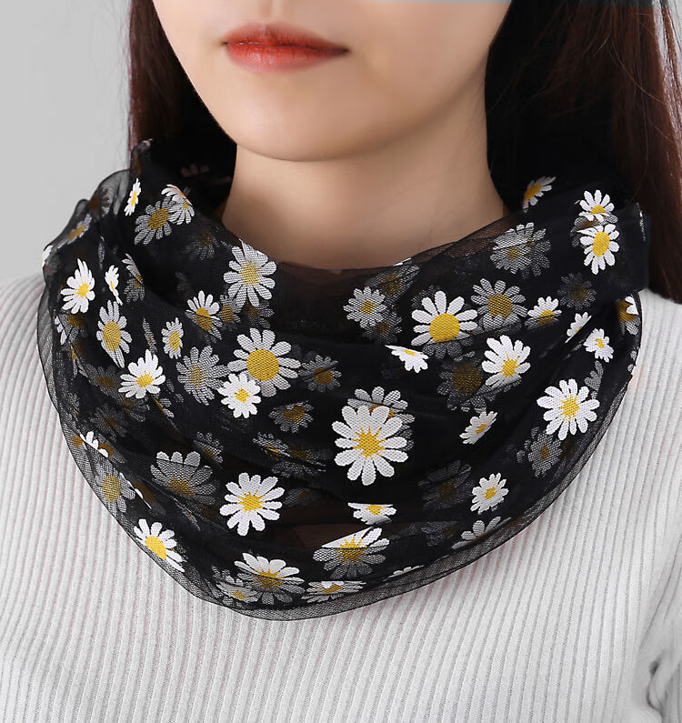 闽喃哥护颈椎脖套夏季防晒围巾女防风围脖女新款丝巾洋气女学生脖套女
