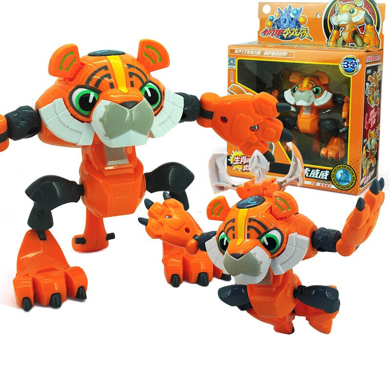 钢甲小龙侠大号豪华版十二生肖战士变形钢铁弹弹蛇卡特狗男孩全套