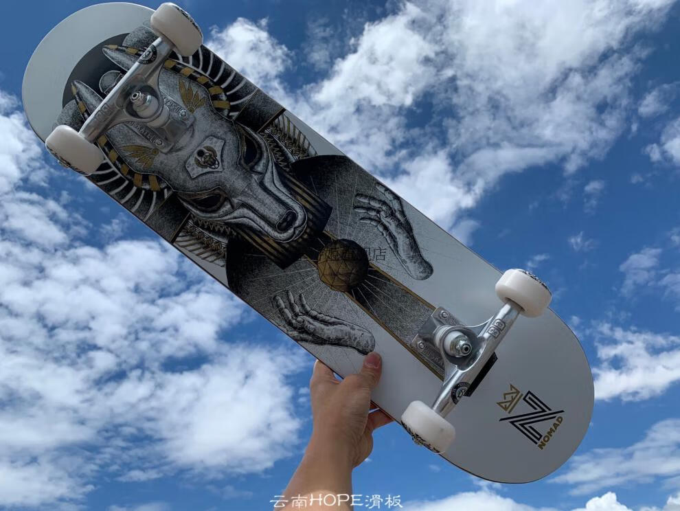 nomad droshky滑板 初学者青少年成人滑板 全滑板 红色 nomad黑【图片