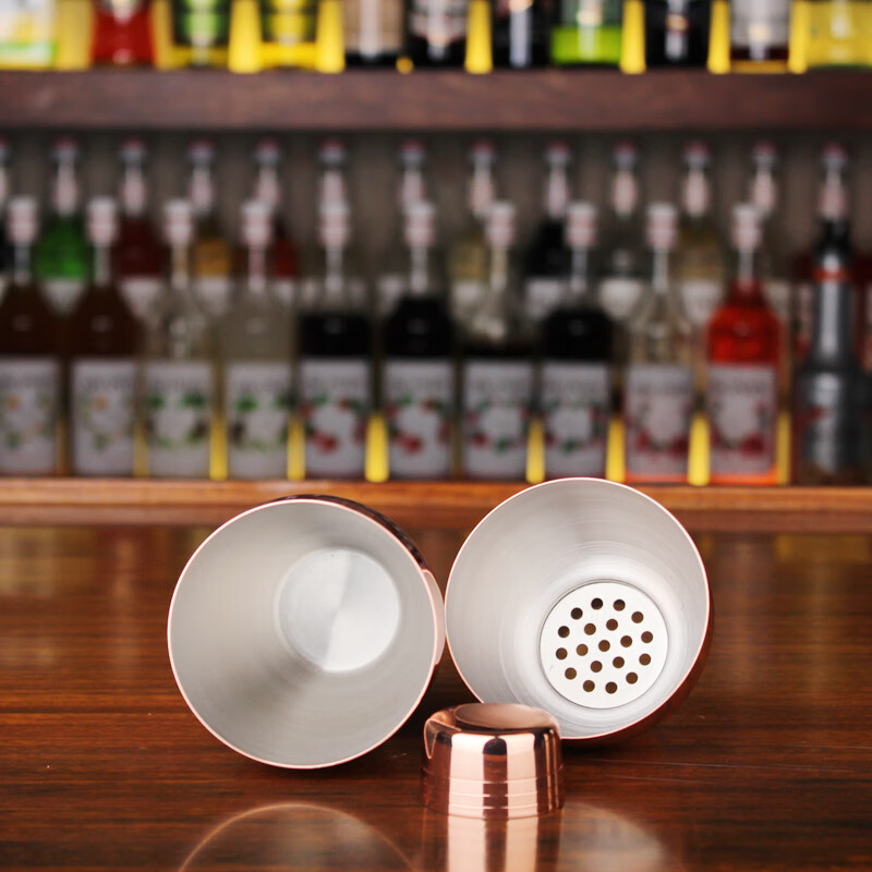 酒吧聚采版shaker版三段式摇酒壶 雪克壶 版银色【图片 价格 品牌