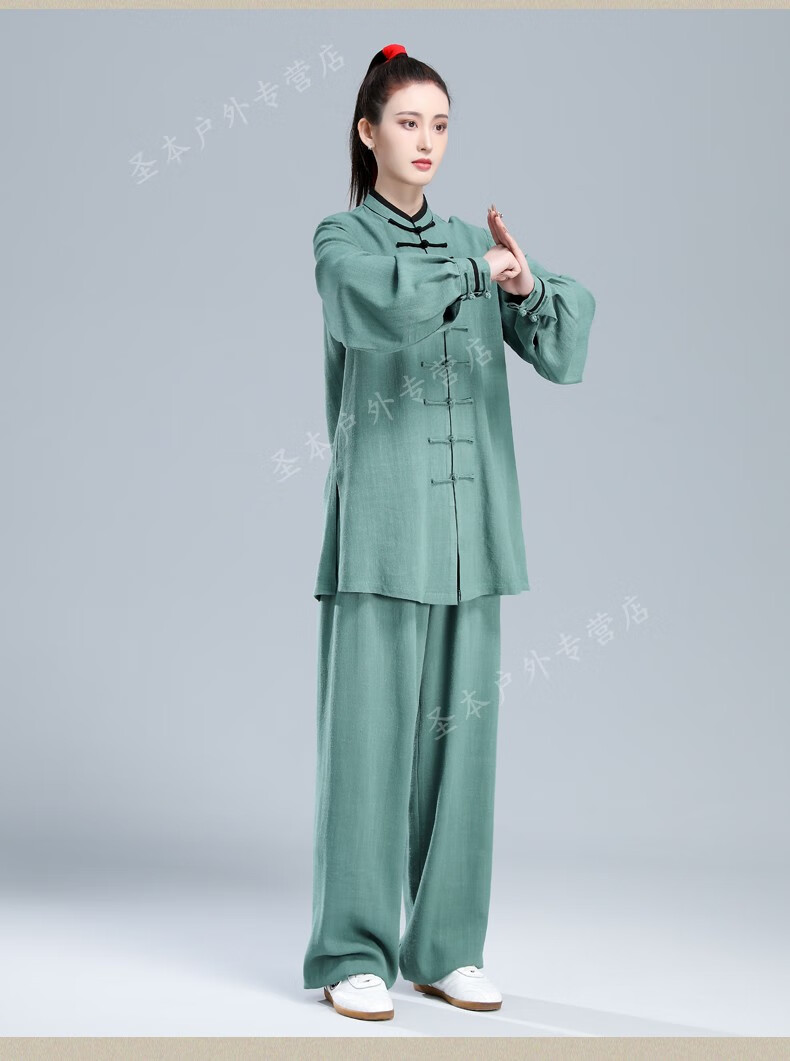 冬季加厚棉麻太极服图片