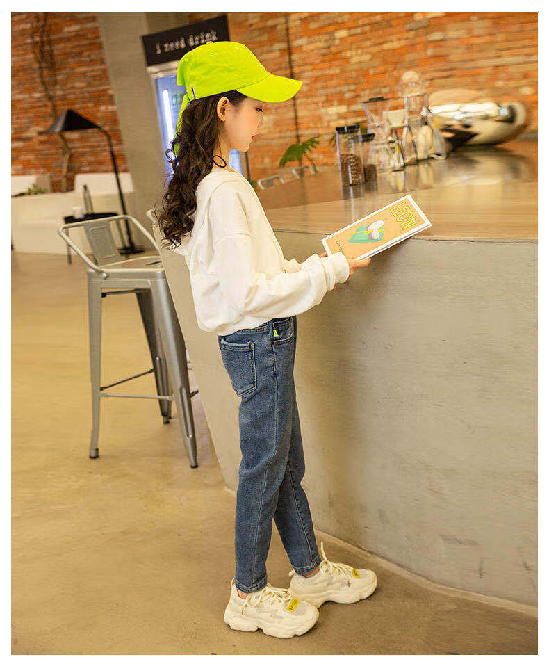 童装新款女童裤子秋冬装中大童洋气女孩外穿大童冬季儿童时尚潮流牛仔