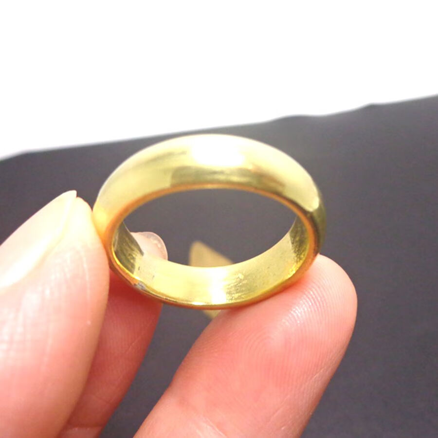 jlmx男士黄铜戒指 硬币打造男女铜戒指 里外铜黄铜戒指 铜戒指 纯铜光