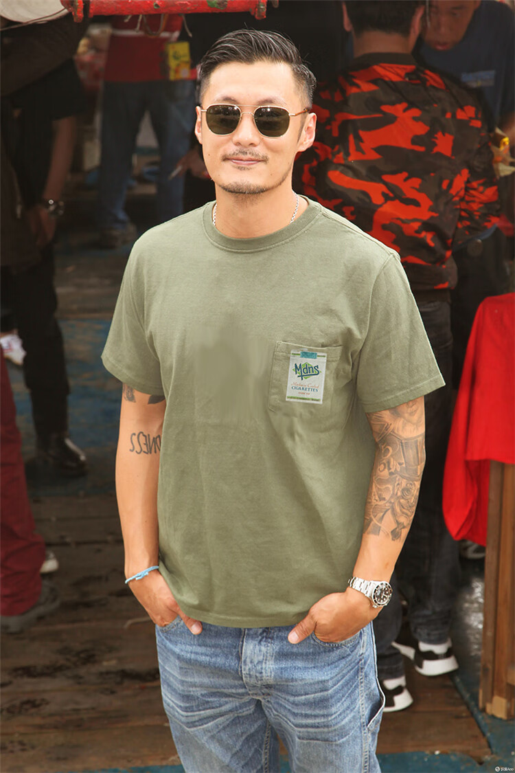 madness潮牌余文乐mdns夏季短袖港风宽松休闲潮流圆领t恤男士纯棉上衣