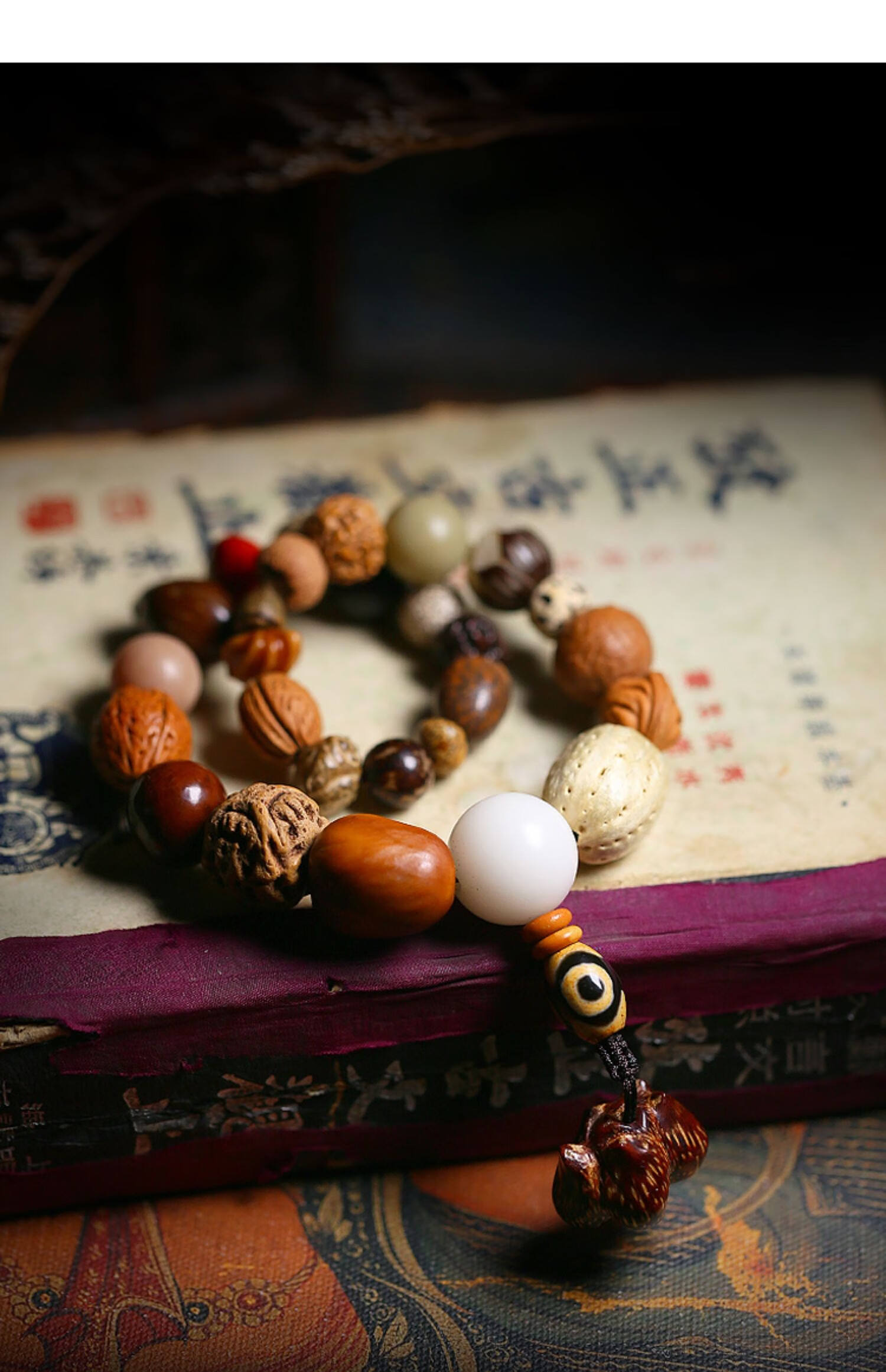 全意琳菩提子手串原籽金刚星月莲花车挂件配饰精品文玩佛珠手持念珠