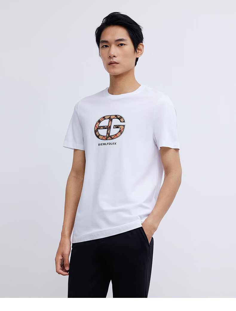 outlast比音勒芬2022夏季新品男士t圆领套头舒适时尚休闲短袖t恤排汗