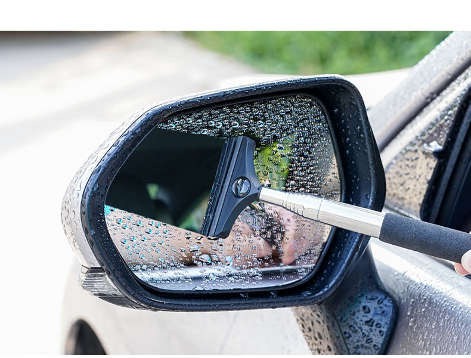 汽车后视镜雨刮器雨刷器可伸缩多功能洗车窗刷玻璃清洁除雾神器 后