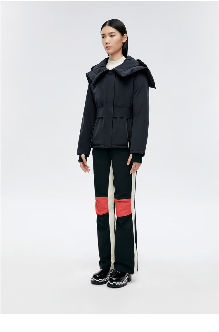 fabio设计师系列太平鸟羽绒服男女鹅绒休闲羽绒服 黑色 m【图片 价格